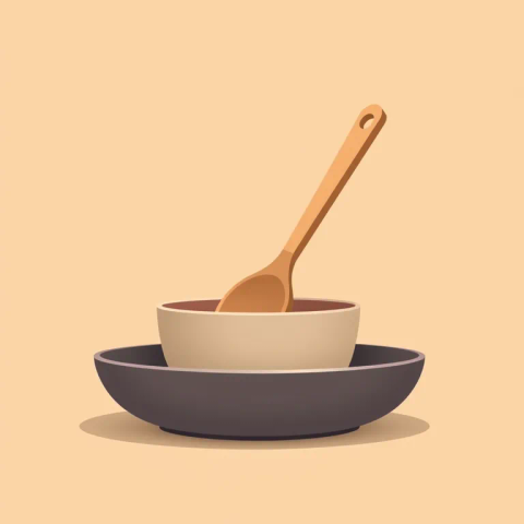 Ilustración de báscula de cocina digital