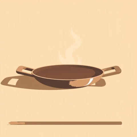 Ilustración de plancha de asar