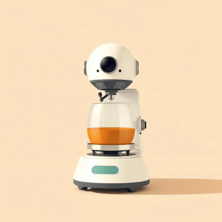 Ilustración de robot de cocina