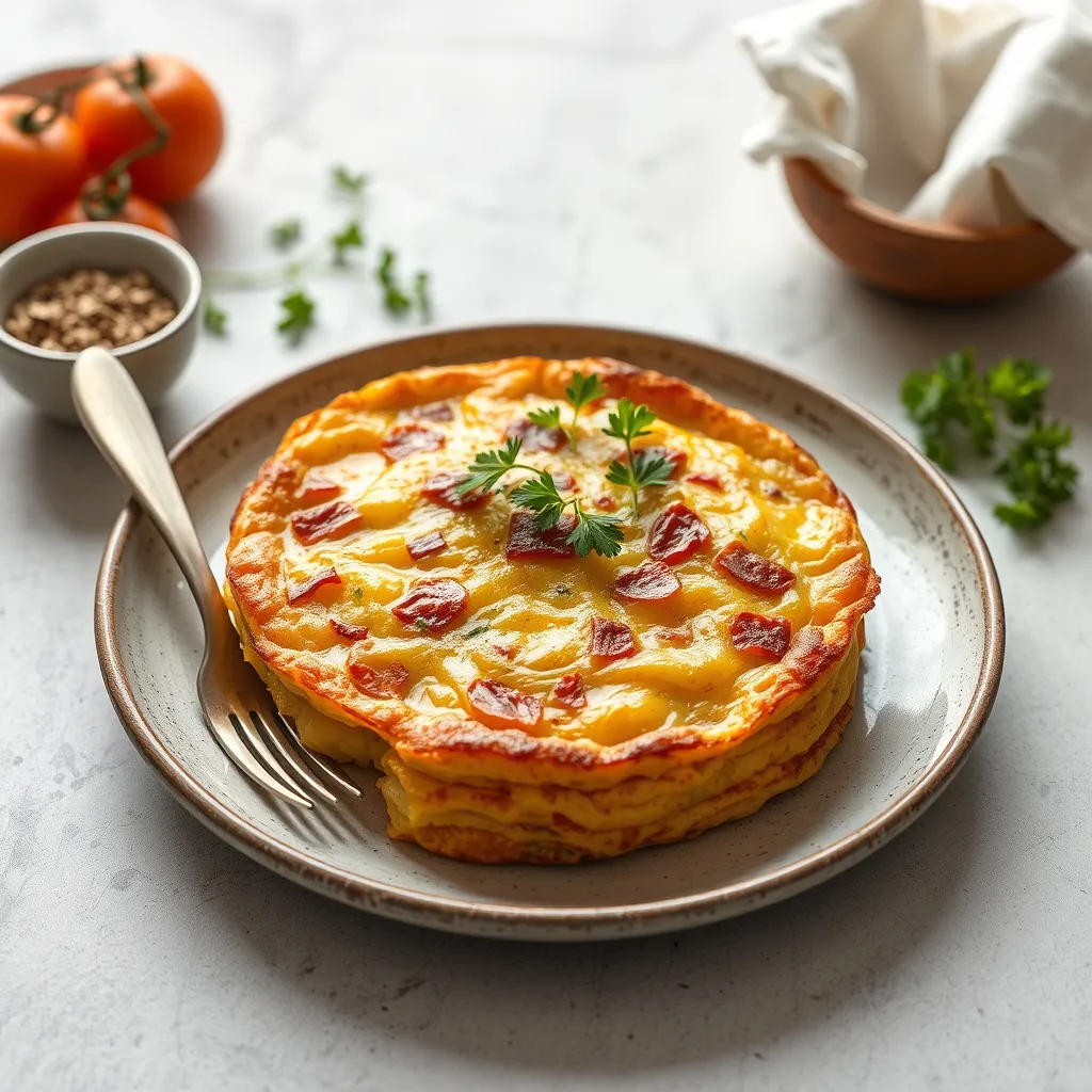 Tortilla de patatas jugosa