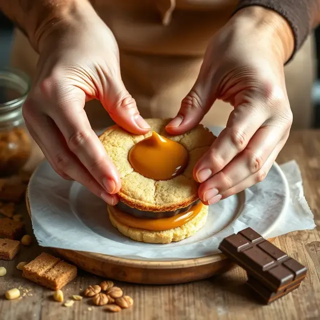 Paso 4: Empareja las galletas por tamaño. Coloca una cucharadita de 